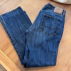 American Eagle original boot jeans 32X32 cotton. Whiskered medium wash